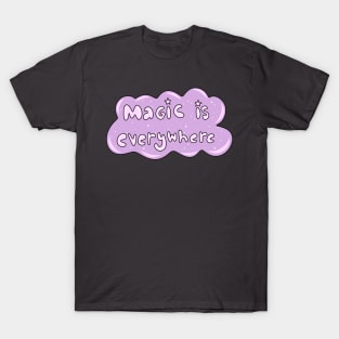 Magic is Everywhere, Purple and Pink Star Cartoon Doodle Cloud, made by EndlessEmporium T-Shirt